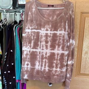 Brown Tie-Dye Sweatshirt